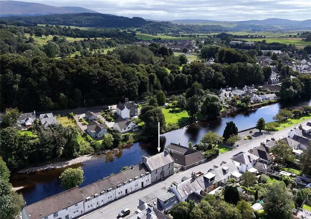 Scenic view of the surrounding Scottish village and hills